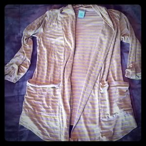 3/4 sleeve Striped Cardigan